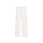 Celine White Cotton Straight-Leg Jeans