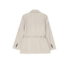 Brunello Cucinelli Beige Elastane Coat