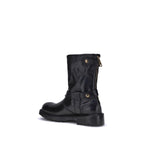 Dolce & Gabbana Black Calf Leather Bos Taurus Lace-Up Boots