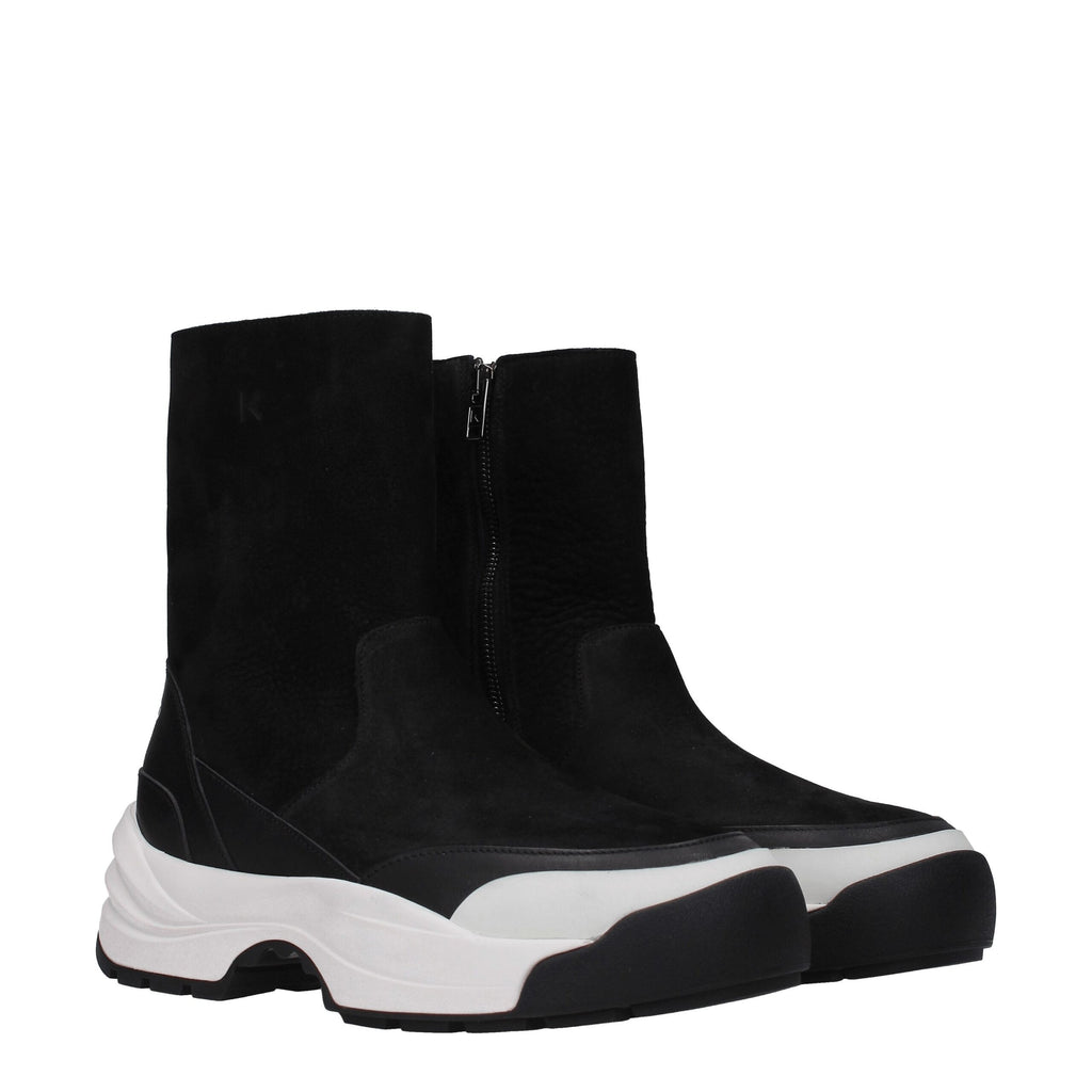 Kenzo Black Leather Ankle Boots