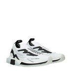 Dolce & Gabbana White Fabric Athletic Sneakers