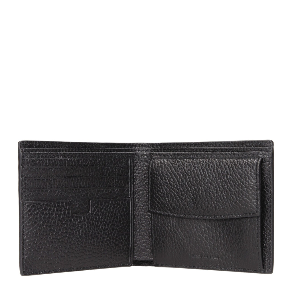 Testoni Black Leather Wallet