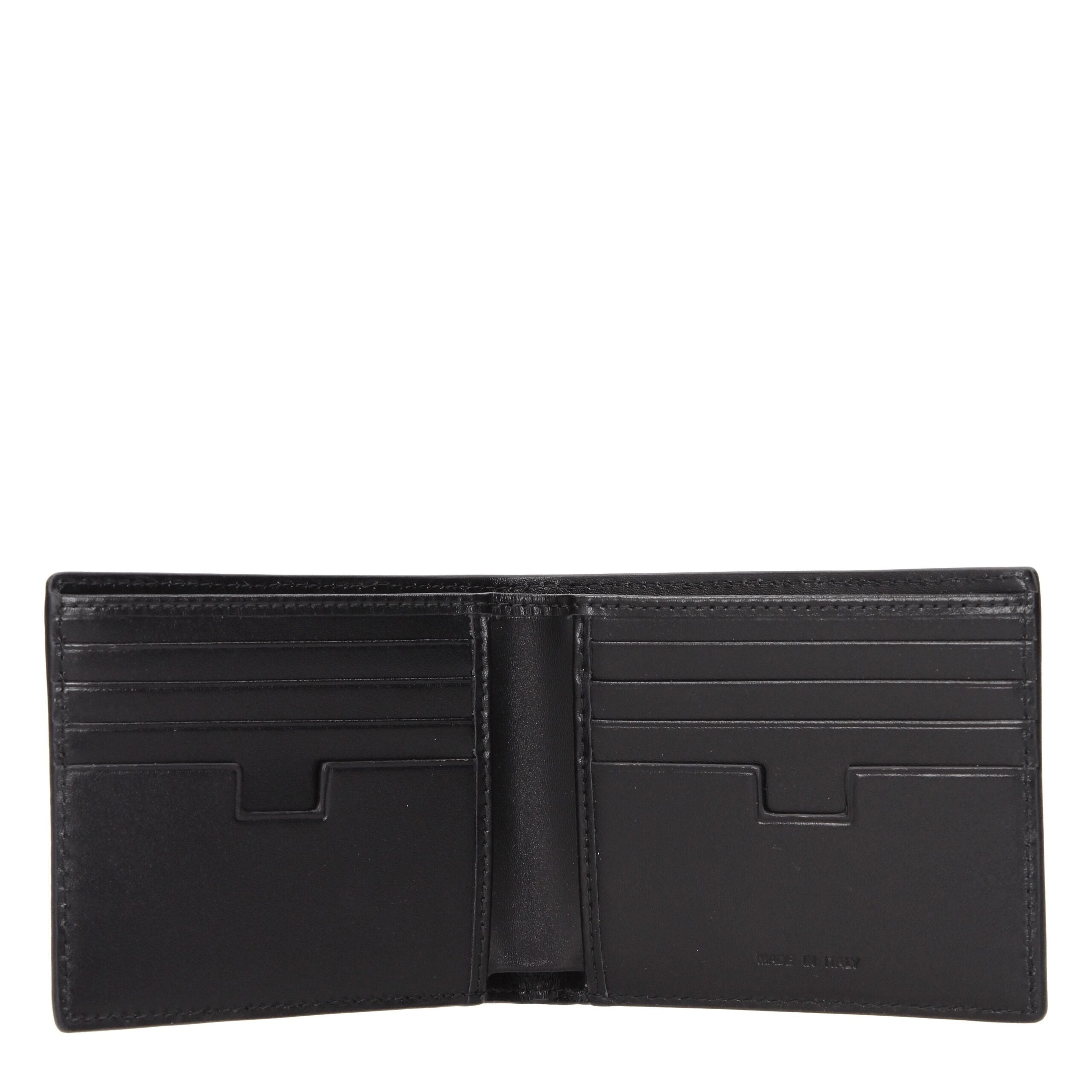 Testoni Black Leather Wallet
