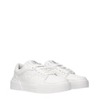 Dolce & Gabbana White Leather Low Top Sneakers