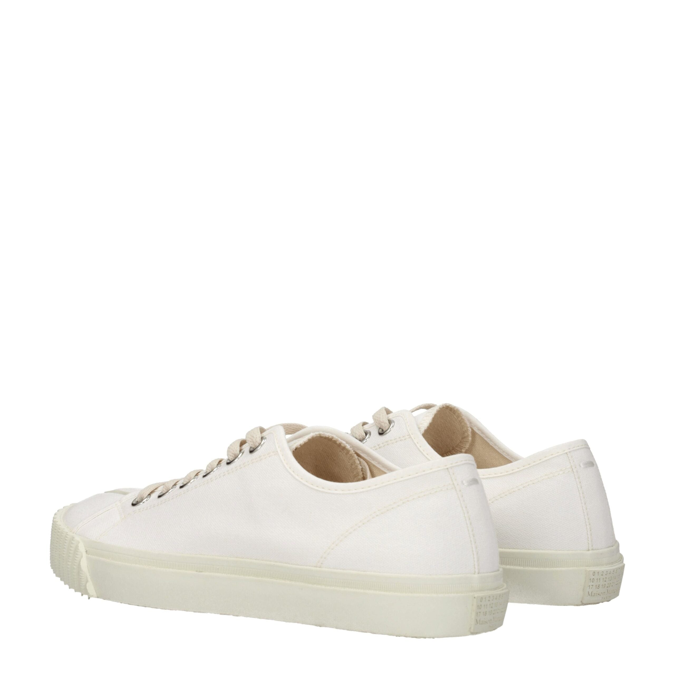 Maison Margiela White Fabric Low Top Sneakers