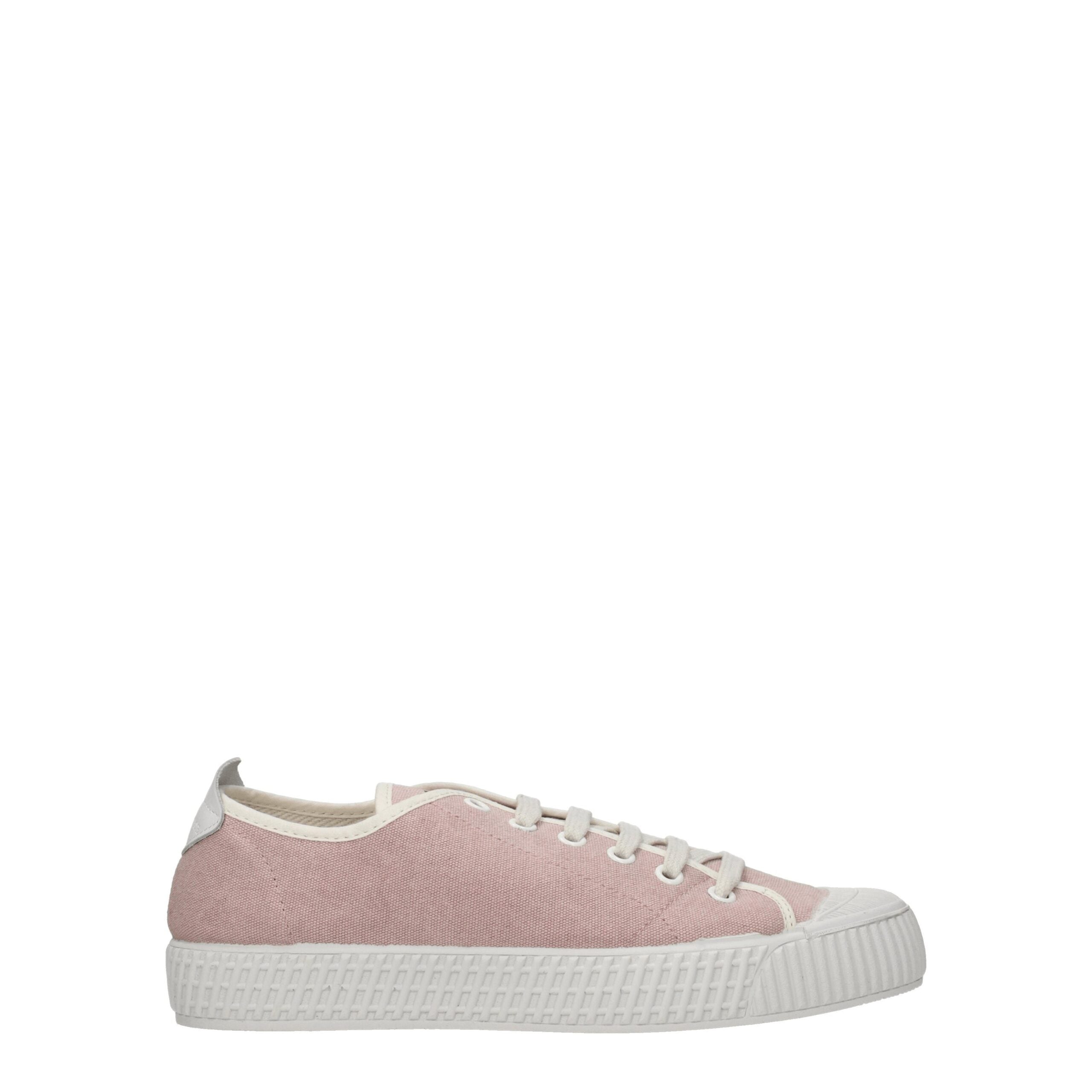 Car Shoe Pink Fabric Low Top Sneakers