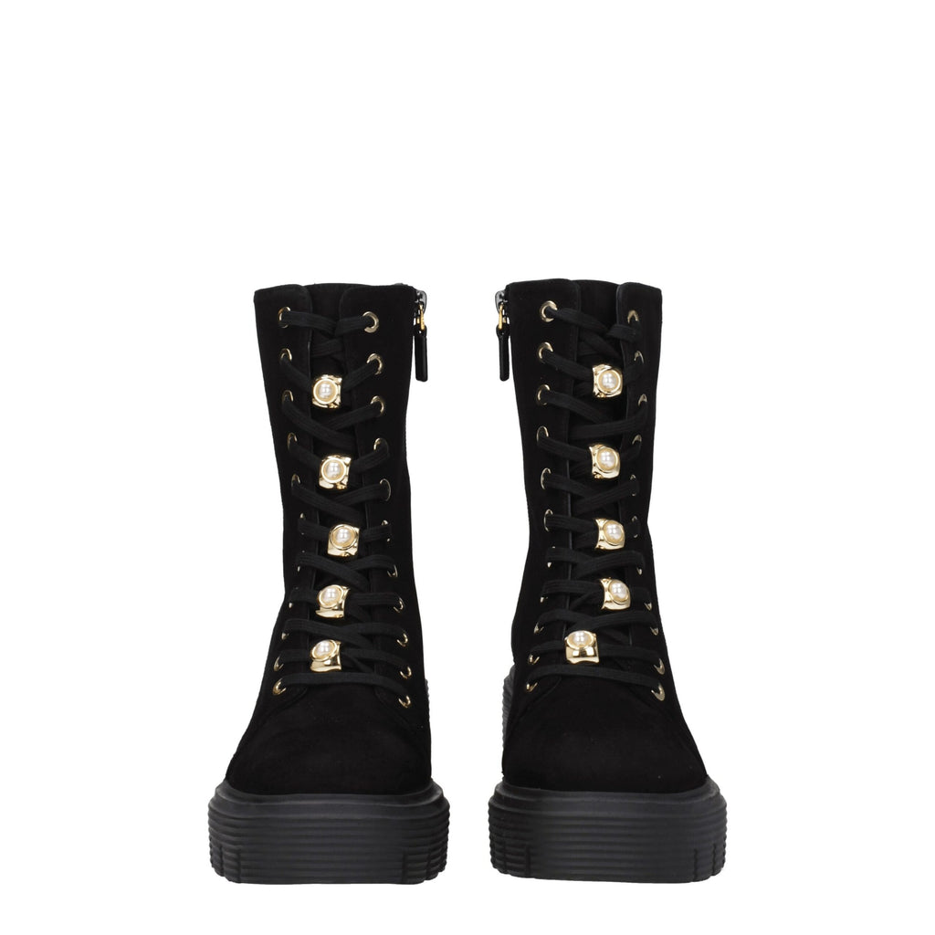 Stuart Weitzman Black Leather Ankle Boots