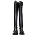 Stuart Weitzman Black Leather Over The Knee