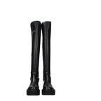 Stuart Weitzman Black Leather Over The Knee