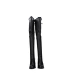 Stuart Weitzman Black Leather Over The Knee