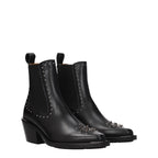 Chloé Black Leather Ankle Boots