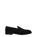 Dolce & Gabbana Black Velvet Slip-On Loafers