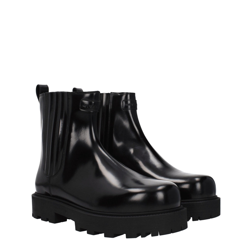 Givenchy Black Leather Ankle Boots