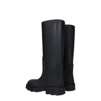 Burberry Black Cotton Rain Boots