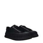 Jil Sander Black Fabric Platform Sneakers
