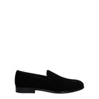 Dolce & Gabbana Black Velvet Slip-On Loafers
