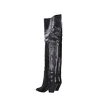 Isabel Marant Black Leather Over The Knee