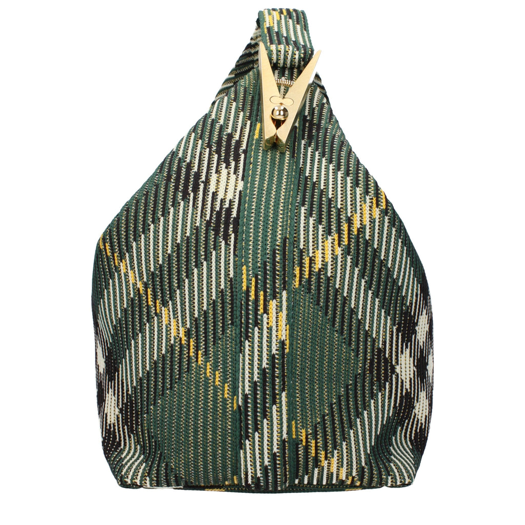 Burberry Green Fabric Handbag
