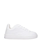 Burberry White Leather Low Top Sneakers