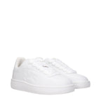 Burberry White Leather Low Top Sneakers