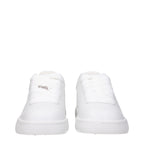Burberry White Leather Low Top Sneakers