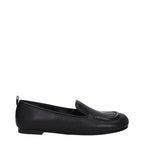 Premiata Black Leather Slip-On Loafers