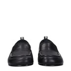Premiata Black Leather Slip-On Loafers