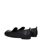 Premiata Black Leather Slip-On Loafers