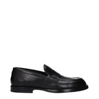 Dolce & Gabbana Black Leather Slip-On Loafers