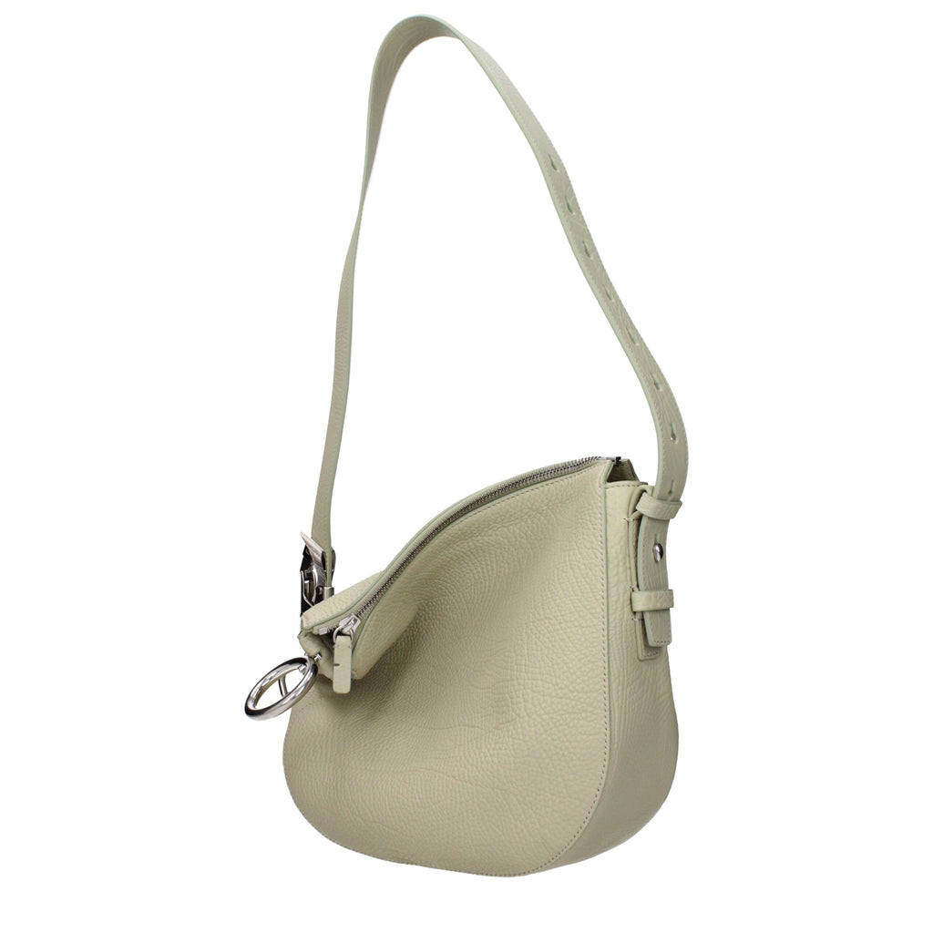 Burberry Green Leather Shoulder Bag