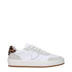 Philippe Model White Leather Low Top Sneakers
