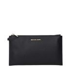 Michael Kors Black Leather Clutch Bag