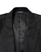 Dolce & Gabbana Black Wool Single Breasted Jacket Blazer