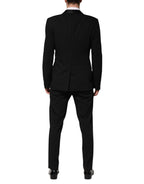 Dolce & Gabbana Black Wool 3 Piece Single Breasted Suit