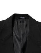 Dolce & Gabbana Black Cotton Single Breasted 2 Piece Suit