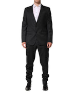 Dolce & Gabbana Dark Gray Wool Single Breasted 2 Piece Suit