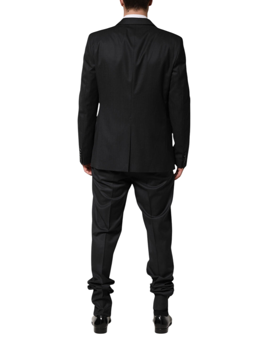 Dolce & Gabbana Dark Gray Wool Single Breasted 2 Piece Suit