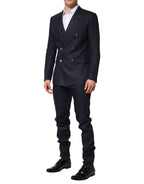 Dolce & Gabbana Dark Blue Double Breasted 2 Piece Suit