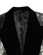 Dolce & Gabbana Metallic Floral Jacquard Silk 2 Piece Suit