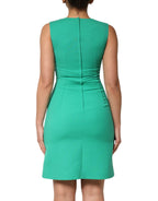Dolce & Gabbana Green Sleeveless Bodycon A-line Mini Dress