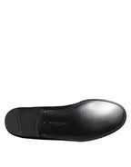 Dolce & Gabbana Black Jacquard Loafers Formal Men Dress Shoes