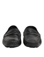 Dolce & Gabbana Black Leather Slip On Mocassin Loafer Shoes