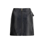 Versace Black Lamb Ovis Aries Aries Mini Skirt