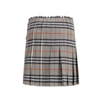Burberry Gray Wool Mini Skirt