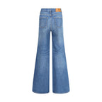 Chloé Blue Cotton Flared Jeans
