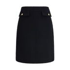 Chloé Black Wool Midi Skirt