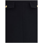 Chloé Black Wool Midi Skirt
