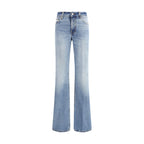 Haikure Light Blue Cotton Flared Jeans
