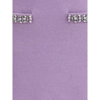 Self-Portrait Purple Viscose Mini Skirt