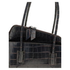 The Attico Black Calf Leather Bos Taurus Shoulder Bag